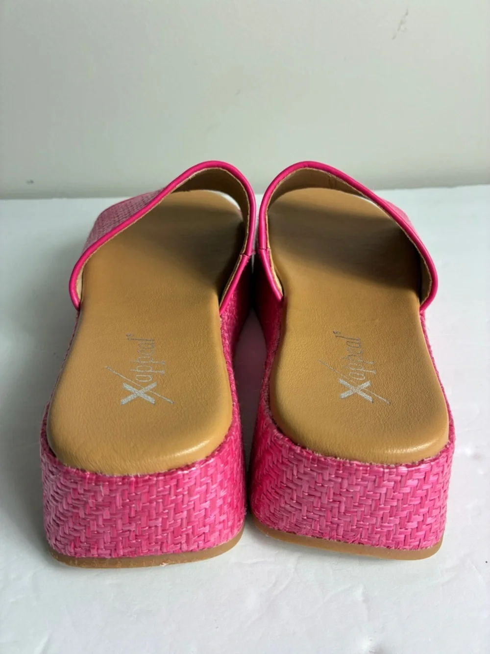 Beach Platform Slides Sandals Mules Pink Beach Vacation Summer NEW